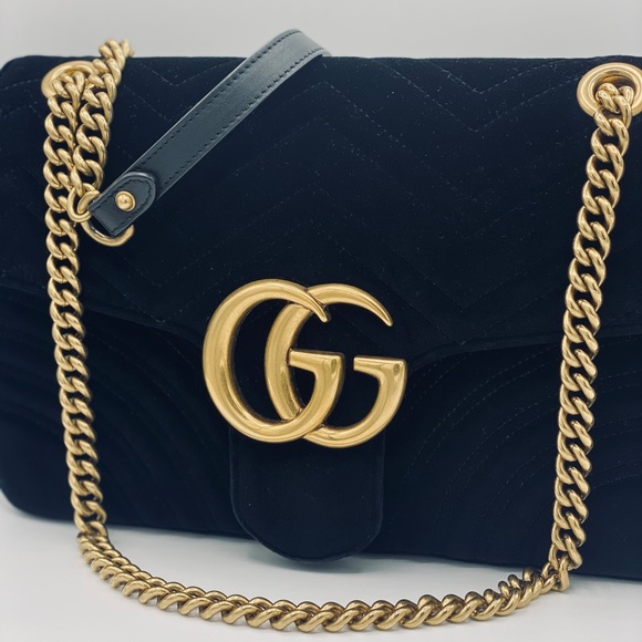 GUCCI medium marmont velvet bag - Picture 5 of 14